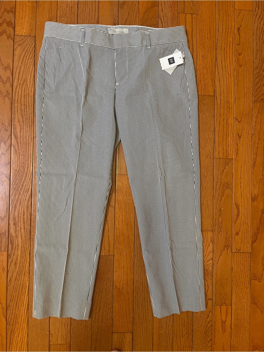 NWT GAP Stripe Summer Pants - Black & White Slim Cropped Sz 2P